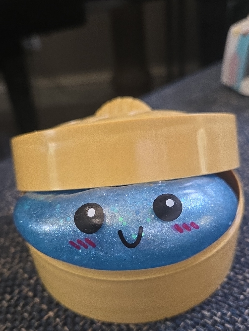 Blue Glitter Viral Squishy Dumpling - Us Seller- Ca